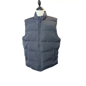 Smith's Workwear Men's Gray Vest XL Puffer Zip Up Fall / Winter 3 Pockets